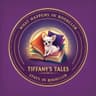 Tiffany's Tales — book club logo featuring a chihuahua on an open book